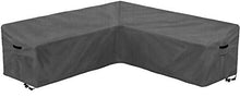 AlaSou - Set di coperture per mobili da giardino, a forma di L, impermeabile, per mobili da giardino, protezione per panca (grigio)