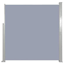 vidaXL Tenda da Sole Laterale Retrattile per Patio Privacy Automatica Schermo Parasole Frangivento 170x300 cm in Tessuto PU Grigia Telaio in Ferro