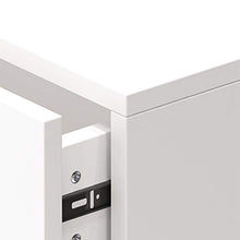 Comodino Salvaspazio sicuro e stabile Design moderno Comò Truciolare Ufficio per Home Hotel Cafe(white)
