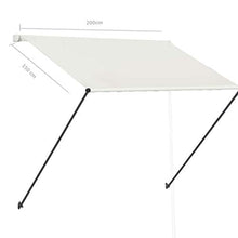 UnfadeMemory Tenda da Sole Retrattile con LED Resistente all'Acqua e ai Raggi UV 200x150 cm Crema