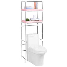 Cikonielf - Mobile da bagno per WC in acciaio inox, con 2 ripiani, 53 x 28 x 166 cm