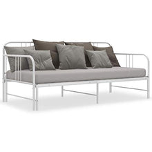 FAMIROSA Telaio Divano Letto Estraibile Bianco in Metallo 90x200 cm