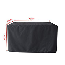 THJ Set di Mobili da Giardino per Esterni, Rivestimento per Mobili in Tessuto Oxford 210D Resistente all'Acqua E Resistente per Set di Cubi, Mobili da Giardino (124 * 68 * 101cm,Nero)