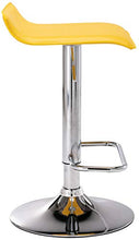 CLP Sgabello Bar Dyn Imbottito in Similpelle I Sedia Bancone Regolabile 60-78 CM I Sgabello Alto Girevole 360°, Colore:Giallo