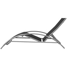 vidaXL Set Lettini Prendisole con Tavolino 3 pz Nero in Alluminio da Giardino