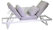 giordano shop Divano 3 Posti 199,5x77x65,5 cm in Alluminio con Cuscini Grigi