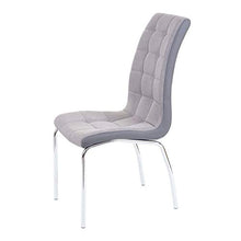 Mendler Set 2X sedie Sala da Pranzo Design Moderno HWC-F29 Tessuto Ecopelle Grigio Chiaro