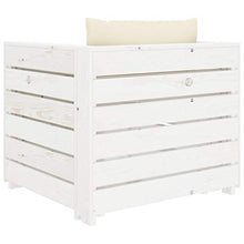 FAMIROSA Set Divani da Giardino 2 pz con Cuscini Crema in Legno -1963