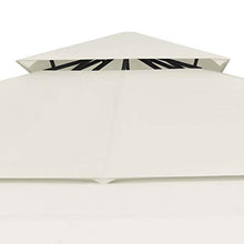 vidaXL Gazebo con Tetto Doppio Estendibile 3x3x2,75 m Crema 180 g/m²