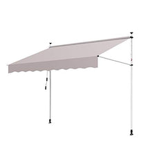 Hengda 200 * 120cm Tenda da Sole Retrattile Avvolgibile Manuale con Pali di Supporto Impermeabile