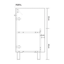 13Casa Jerry H01 Set Mobile Bagno + Specchio, Melamina, 60 x 45 x 80 cm