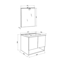 Kiamami Valentina MOBILE BAGNO A PARETE 60 CM CON ANTE E LAVABO | VENEZIA