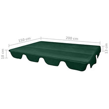 E E-NICES Baldacchino di Ricambio per Dondolo da Giardino Verde 226x186cm