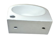 Piccolo lavabo in ceramica, montaggio a parete, da appendere, ovale, rettangolare, bianco, 43,5 x 30 cm