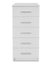 Zerone Comò a 5 Ripiani, Armadio Moderno con cassetti a Colonna Verticale per Ufficio Camera da Letto dell'hotel, 41 x 35 x 106 cm