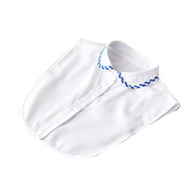 WE-WHLL Camicetta con Risvolto a Punta Colletto Tondo Staccabile Colletto Falso in Chiffon Bianco Top Formale