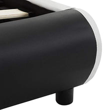 SKM Giroletto con Cassetti Nero in Similpelle 180x200 cm