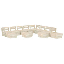 FAMIROSA Set Divani da Giardino su Pallet 12 pz in Legno Abete Impregnato