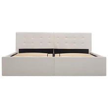 SKM Giroletto con Contenitore Idraulico Bianco Similpelle 160x200 cm