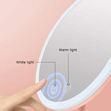 Specchio ingranditore, specchio per trucco illuminato a LED con 10 ingrandimenti USB Specchio da trucco ricaricabile USB touchscreen dimmerabile luce a led per controsoffitto a tre temperature di col