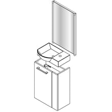 Fackelmann – Set di mobili da Bagno Como Ospiti WC 3 Pezzi 45 cm Antracite con mobiletto da Bagno & Ceramica Bacino & LED Specchio Element