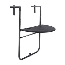 Chicreat Tavolino sospeso da balcone, ribaltabile, nero