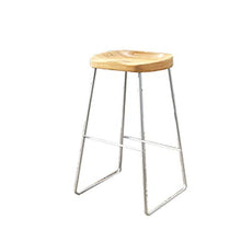 Sgabello da bar WGZ in legno massello di ferro battuto sedia da bar sgabello alto ferro ferro ferro ferro sedia sedia sala da pranzo moda (colore : bianco, dimensioni: 65cm)