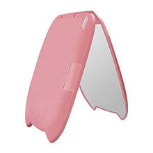 DKee Mini Portatile Orecchie di Gatto LED Specchio Trucco 2 Volte Con Trucco Piccolo Specchio Di Bellezza Specchio Vanity Specchio Rosa