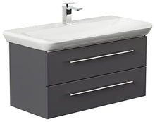 emotion Lavabo con mobiletto, Legno, Antracite Lucido, 100x45x41,6 cm, 2 unità
