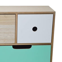 Druline Mini Cassettiera Cassettiera Armadietto Legno Shabby Chic 4 Cassetti Armadio Colorato