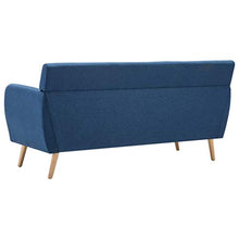Tidyard Divano a 3 Posti in Stoffa Imbottito,Divani da Soggiorno Moderna,172x70x82cm Blu