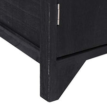 vidaXL Armadietto Basso con Ante e Cassetti Stile Classico Rustico Robusto Compatto Credenza Madia Mobiletto in MDF Nero Massello Paulownia