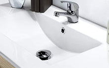 Mobile da bagno con lavabo sospeso - Componibile bagno sospeso 2 cassetti con maniglie in metallo, lavabo in ceramica e specchio con luce a Led. cm. 81 x 47 x 190h. Mobile di altissima qualit�. (STMB)