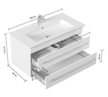 Mobile bagno con lavabo Villeroy & Boch Venticello 100cm bianco lucido