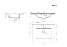Set di mobili da bagno Firenze 60 (5 parti/A) incl. specchio a LED antracite