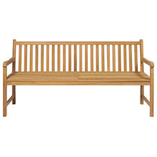 vidaXL Panca da Giardino e Cuscino Rosso Vino 175 cm Massello di Teak