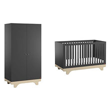 Letto trasformabile 70x140 e armadio 2 ante Vox Playwood - Grigio