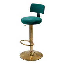CMX-Barhocker Sgabelli da Bar Alti, sedie da Bar Rotonde Moderne in Velluto, sgabelli da Bar girevoli a 360 °, sgabelli da bancone con Schienale