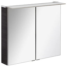 Fackelmann - Set di mobili da bagno B.Perfect, 2 pezzi, con mobiletto sottolavello, con lavabo in ceramica, 80 cm e armadietto a LED