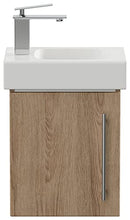 Mobile bagno con lavabo Geberit Icon 38cm a sinistra rovere chiaro