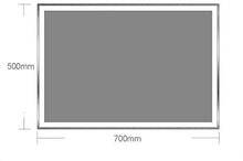 Specchio Rotondo A Muro Controluce LED, 500x700mm Bagno LED Specchio a prova di specchio a prova di specchio a prova di esplosione, con telaio in alluminio, dimmerabile (freddo / caldo) + Anti-fog + d