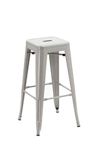 Duhome 1 Sgabello da Bar in Metallo Nero impilabile Altezza del Sedile 77 cm Robusto e intramontabile Selezione Colore 665D, Colore:Nero, Materiale:Metallo