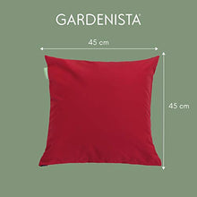 Gardenista® | Cuscino da Esterno Resistente all'Acqua con Imbottitura in Fiocchi di Schiuma | Cuscino Decorativo 18” per Mobili da Giardino (2 Pezzi, Rosso)