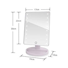 Specchio per Il Trucco Trucco Schermo LED Specchi Professional Touch Specchio da Toilette con 16 Luci A LED Salute Bellezza Controsoffitto Regolabile 180 Rotating