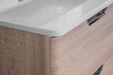 OrionShop Mobile Bagno Sospeso Gemini da 120cm Rovere Chiaro con Lavabo Specchio e Lampada LED Inclusi