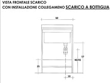 MONTEGRAPPA Mobile Lavatoio 60x60x85cm 2 Ante ASSE in Legno Marella Bianco con Cesto