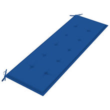 vidaXL Panca da Giardino con Cuscino Blu Reale 150 cm in Legno di Teak