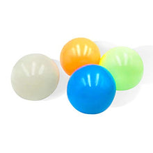 CaCaCook Globbles Sticky Ball Toys, 4 Palline Luminose Fluorescenti e adesive per Bersaglio Giocattoli da Parete per alleviare Lo Stress e Una Migliore Messa a Fuoco per Adulti e Bambini