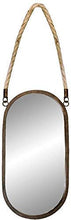 Busirsiz. Specchio per il trucco retro specchio appeso con corda di canapa Specchio decorativo per pareti |Specchio da bagno |.Trucco per vanità a parete e specchio da barba |Telaio in metallo specchi