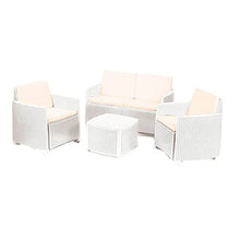 Set Etna 4 Pz.Rattan C/C Bianc